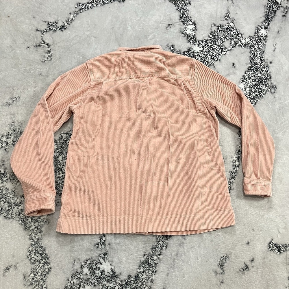 L.L.Bean Corduroy Shirt Jacket Women's M Pink Button Front Utility Shacke - Picture 7 of 14